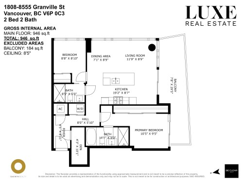 1808-8555 Granville Street, Vancouver, BC 