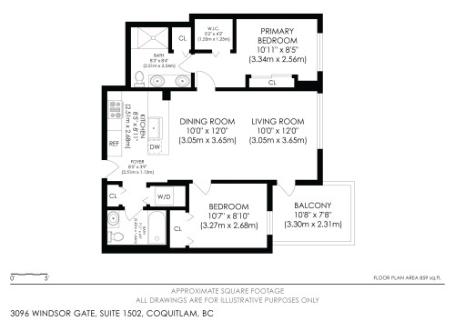1502-3096 Windsor Gate, Coquitlam, BC 