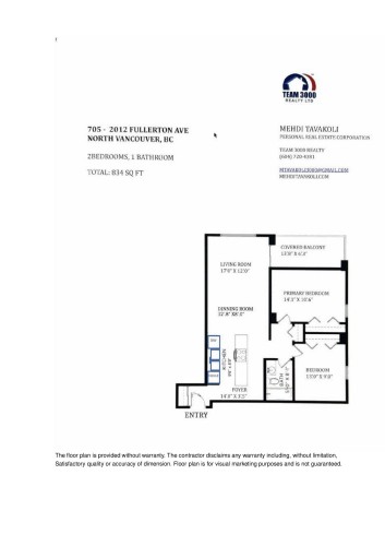 705-2012 Fullerton Avenue, North Vancouver, BC 