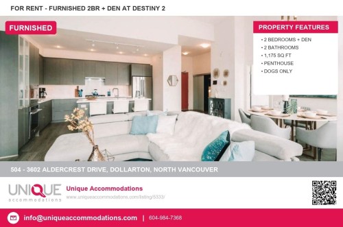 504-3602 Aldercrest Drive Drive , North Vancouver, BC V7G 2S5