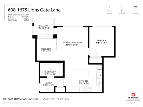 608-1675 Lions Gate Lane, North Vancouver, BC 