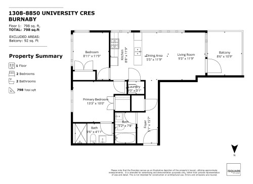 1308-8850 University Crescent, Burnaby, BC 