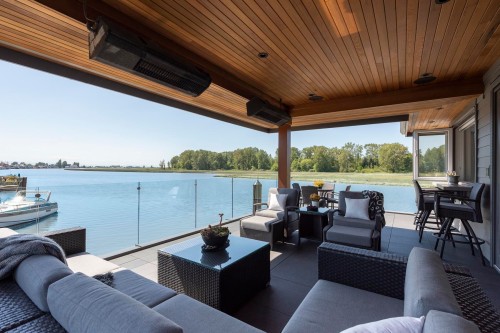 4379 River Road W, Delta, BC - Outdoor With Body Of Water With Deck Patio Veranda With Exterior
