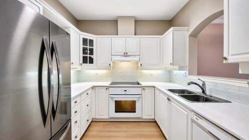 211-2985 Princess Crescent, Coquitlam, BC - Indoor Photo Showing Kitchen With Double Sink