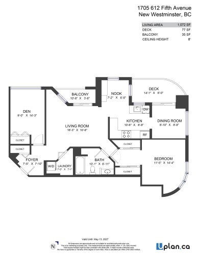 1705-612 Fifth Avenue, New Westminster, BC 