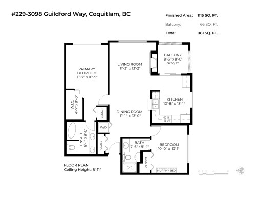 229-3098 Guildford Way, Coquitlam, BC 