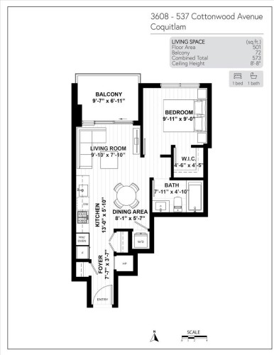 3608-537 Cottonwood Avenue, Coquitlam, BC 