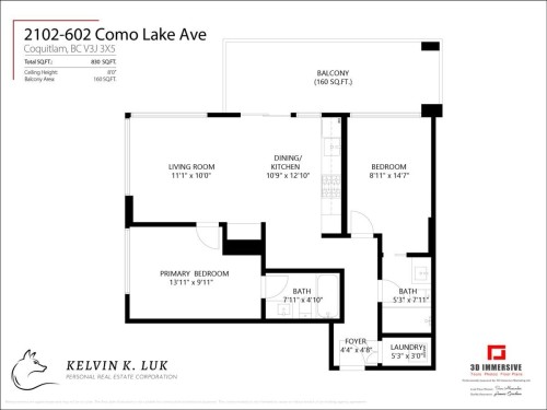 2102-602 Como Lake Avenue, Coquitlam, BC 