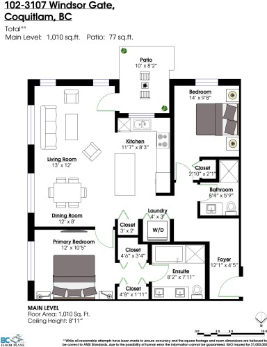 102-3107 Windsor Gate, Coquitlam, BC 