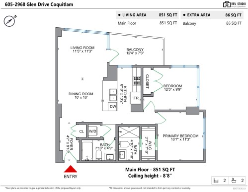 605-2968 Glen Drive, Coquitlam, BC 