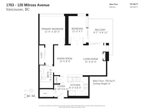 1703-120 Milross Avenue, Vancouver, BC 