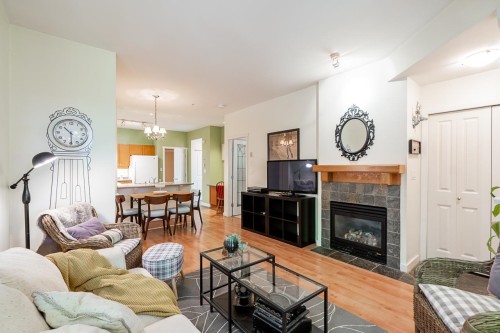 135-18 Jack Mahony Place, New Westminster, BC - Indoor Photo Showing Living Room With Fireplace