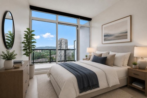 1708-4720 Lougheed Highway, Burnaby, BC - Indoor Photo Showing Bedroom