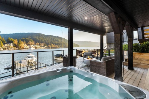 184 Turtlehead Road, Belcarra, BC - Outdoor With Body Of Water With Deck Patio Veranda With Exterior