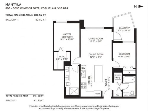 805-3096 Windsor Gate, Coquitlam, BC 