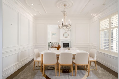1093 Wolfe Avenue, Vancouver, BC - Indoor Photo Showing Dining Room With Fireplace