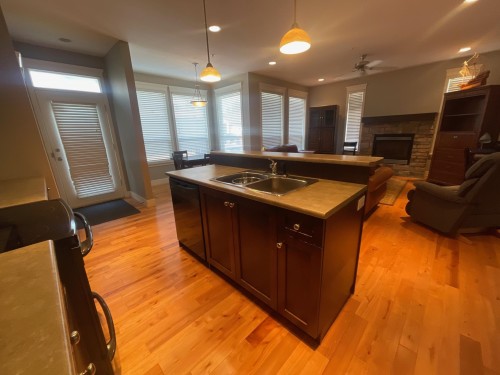 23647 112A Avenue, Maple Ridge, BC - Indoor Photo Showing Kitchen With Fireplace With Double Sink