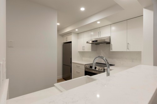102-3787 Pender Street, Burnaby, BC - Indoor Photo Showing Kitchen With Upgraded Kitchen