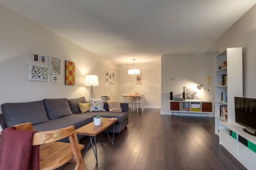 203-1611 3Rd Avenue E, Vancouver, BC - Indoor Photo Showing Living Room