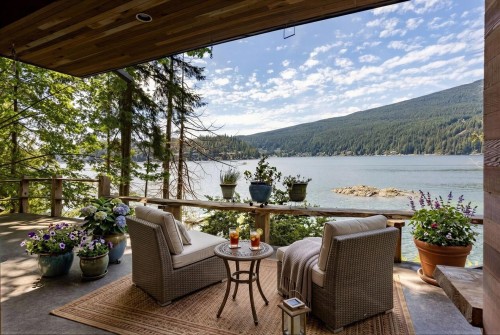 5225 Coombe Lane, Belcarra, BC - Outdoor With Body Of Water With Deck Patio Veranda