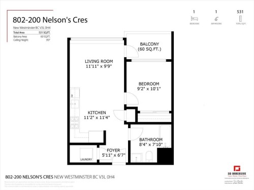 802-200 Nelson'S Crescent, New Westminster, BC 