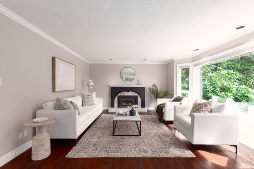 3557 36Th Avenue W, Vancouver, BC - Indoor Photo Showing Living Room With Fireplace
