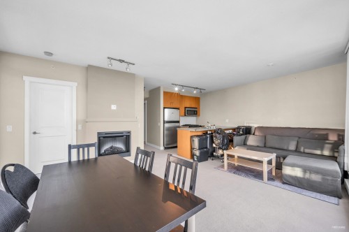 1007-9222 University Crescent, Burnaby, BC - Indoor With Fireplace