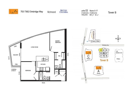 703-7362 Elmbridge Way, Richmond, BC 