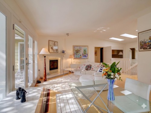 4947 Sunshine Coast Highway, Sechelt, BC - Indoor Photo Showing Other Room With Fireplace