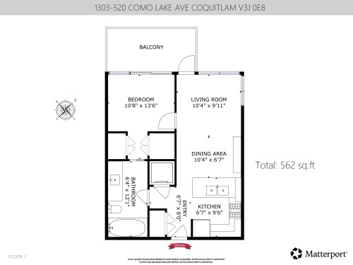 1303-520 Como Lake Avenue, Coquitlam, BC 