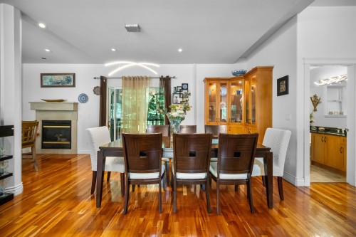 2253 Parkway Boulevard, Coquitlam, BC - Indoor Photo Showing Dining Room With Fireplace