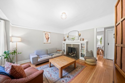3750 17Th Avenue W, Vancouver, BC - Indoor Photo Showing Living Room With Fireplace