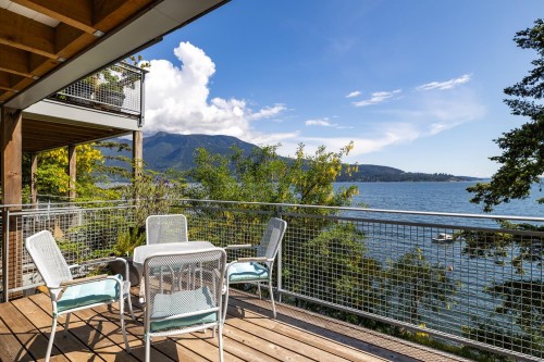 1475 Webb Road, Bowen Island, BC - Outdoor With Body Of Water With Deck Patio Veranda With View
