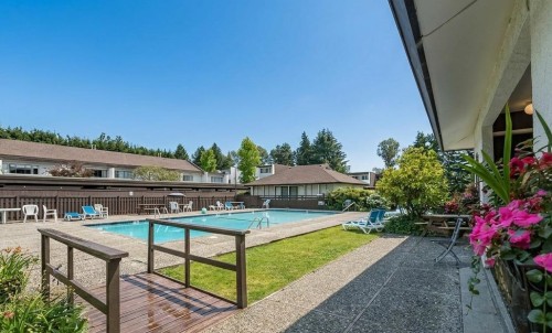 8-7371 Montecito Drive, Burnaby, BC - Outdoor With In Ground Pool