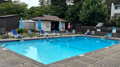 8-7371 Montecito Drive, Burnaby, BC - Outdoor With In Ground Pool With Backyard