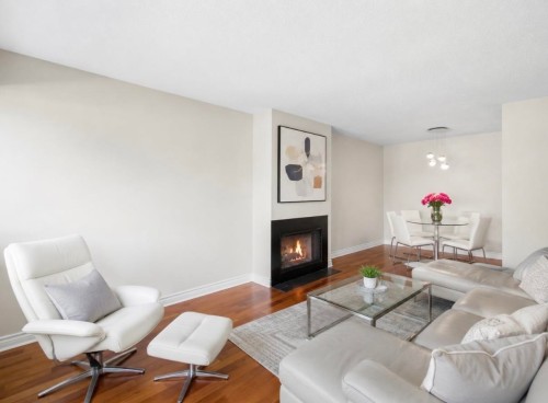 2419 1St Avenue W, Vancouver, BC - Indoor Photo Showing Living Room With Fireplace