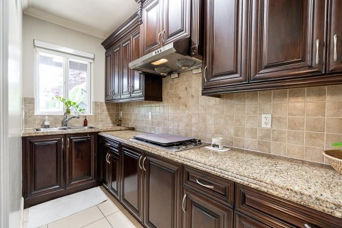 8800 Moore Road, Richmond, BC - Indoor Photo Showing Kitchen With Double Sink