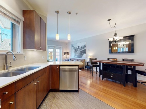 839 14Th Avenue W, Vancouver, BC - Indoor Photo Showing Kitchen With Double Sink