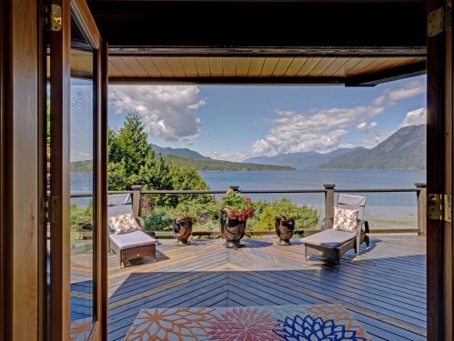 6480 Shoreline Place, Sechelt, BC - Outdoor With Body Of Water With Deck Patio Veranda With View