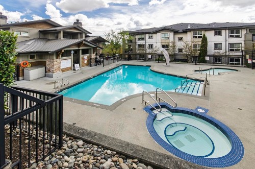 121-3105 Dayanee Springs Boulevard, Coquitlam, BC - Outdoor With In Ground Pool