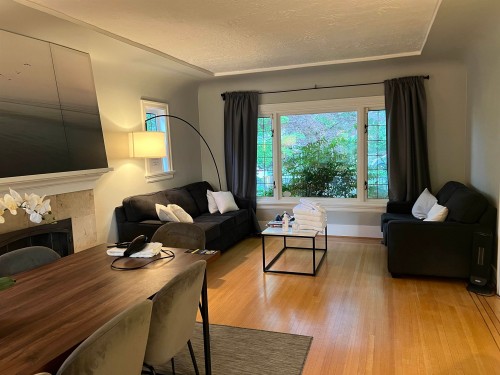 3567 26Th W, Vancouver, BC - Indoor Photo Showing Living Room With Fireplace