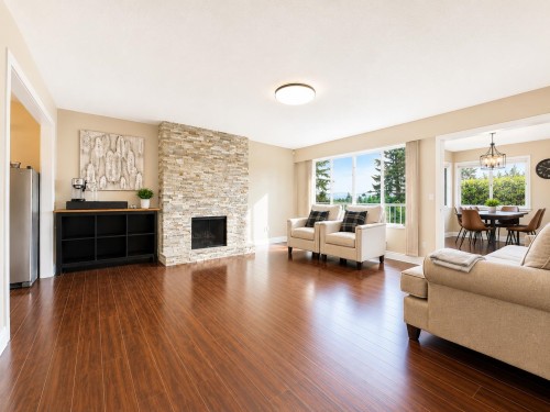 443 Mundy Street, Coquitlam, BC - Indoor Photo Showing Living Room With Fireplace