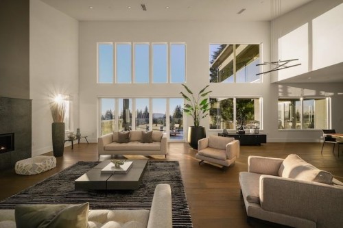 205 Kinsey Drive, Anmore, BC - Indoor Photo Showing Living Room With Fireplace