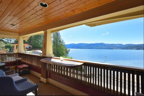 7545 Islets Place, Sechelt, BC - Outdoor With Body Of Water With Deck Patio Veranda With Exterior