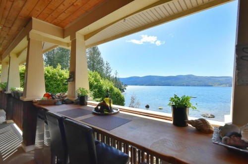 7545 Islets Place, Sechelt, BC - Outdoor With Body Of Water With Deck Patio Veranda With Exterior