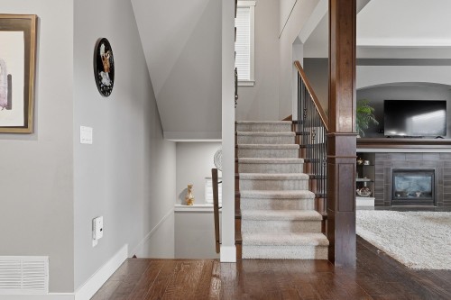 1386 Coast Meridian Road, Coquitlam, BC - Indoor Photo Showing Other Room With Fireplace