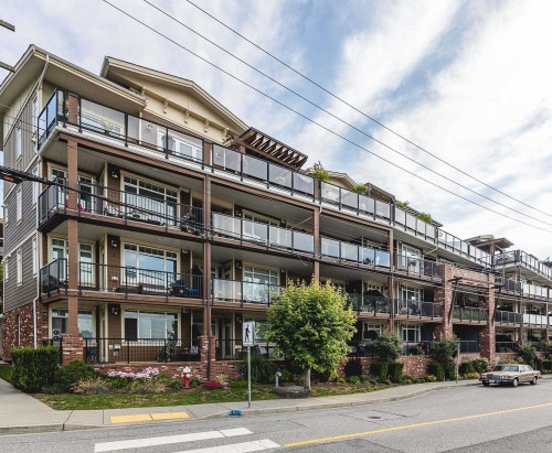 409-22327 River Road, Maple Ridge, BC - Outdoor With Balcony With Facade