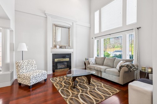 1671 Mallard Court, Coquitlam, BC - Indoor Photo Showing Living Room With Fireplace