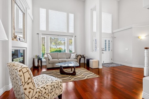 1671 Mallard Court, Coquitlam, BC - Indoor Photo Showing Living Room With Fireplace