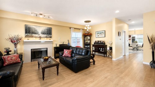 10520 Odlin Road, Richmond, BC - Indoor Photo Showing Living Room With Fireplace